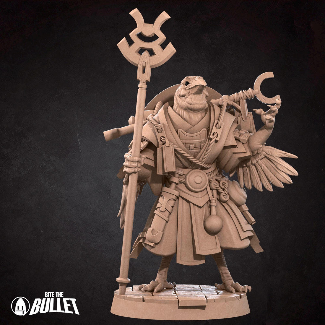 Tengu Oracle Miniature | Tabletop RPG Miniature | Bite the Bullet | Roleplaying 3D Printed Fantasy Mini - 3DPrintDen