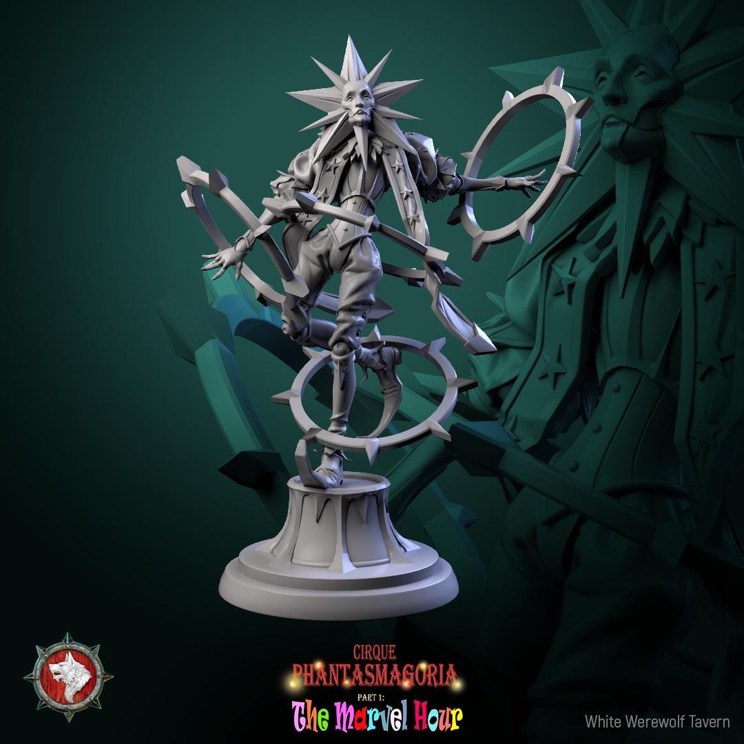 Celestine Performer Miniature | Tabletop RPG Miniature | White Werewolf Tavern | Roleplaying 3D Printed Fantasy Mini - 3DPrintDen