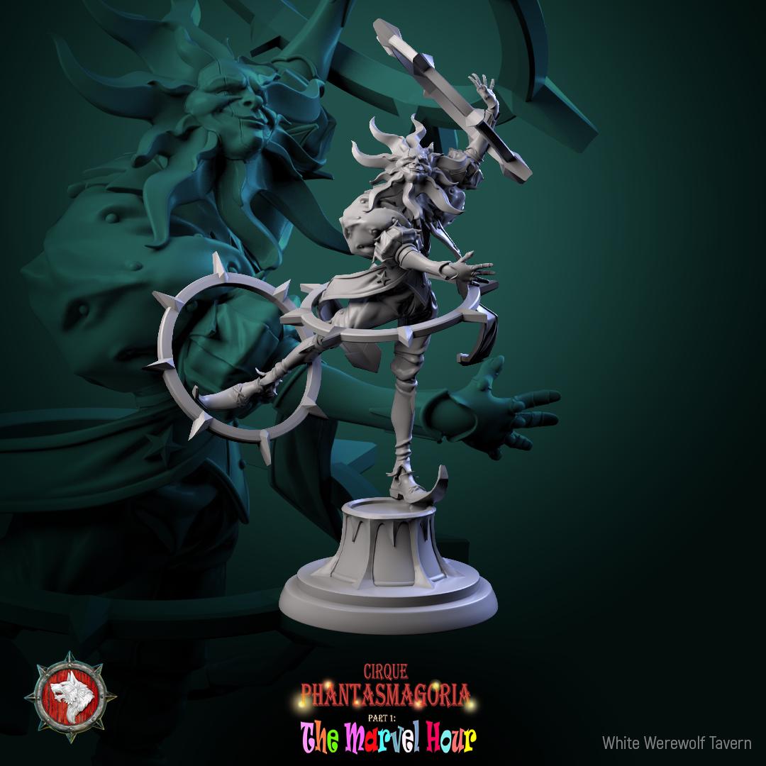 Celestine Performer Miniature | Tabletop RPG Miniature | White Werewolf Tavern | Roleplaying 3D Printed Fantasy Mini - 3DPrintDen