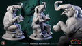 Circus Performer w/ Elephant Miniature, Madame Pachadora | Tabletop RPG Miniature | White Werewolf Tavern | Roleplaying Printed Fantasy Mini - 3DPrintDen