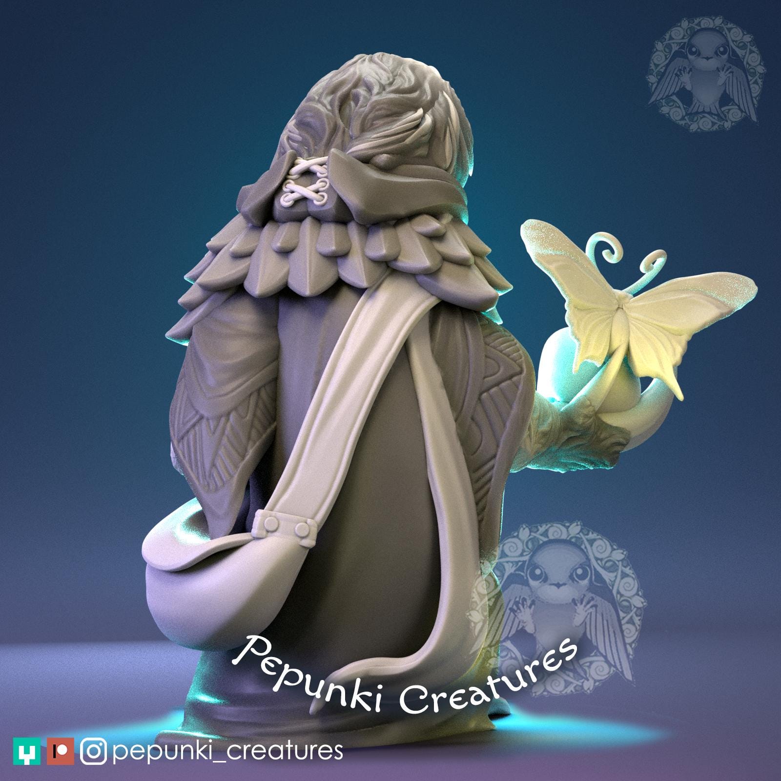 Sloth Dad Miniature | Tabletop RPG Miniature | Pepunki Creatures | Roleplaying 3D Printed Fantasy Mini - 3DPrintDen