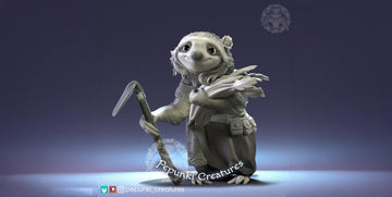 Sloth Mom Miniature | Tabletop RPG Miniature | Pepunki Creatures | Roleplaying 3D Printed Fantasy Mini - 3DPrintDen