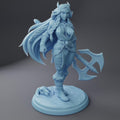 Female Barbarian Miniature, Inga | Twin Goddess Miniatures | Tabletop RPG Miniature | Roleplaying 3D Printed Fantasy Mini - 3DPrintDen