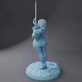 Female Fencer Miniature, Kesselle | Twin Goddess Miniatures | Tabletop RPG Miniature | Roleplaying 3D Printed Fantasy Mini - 3DPrintDen