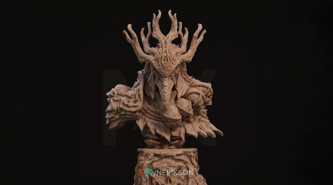 Horseman Bust, Famine | Tabletop RPG Miniature | Nerikson | Roleplaying 3D Printed Fantasy Mini - 3DPrintDen