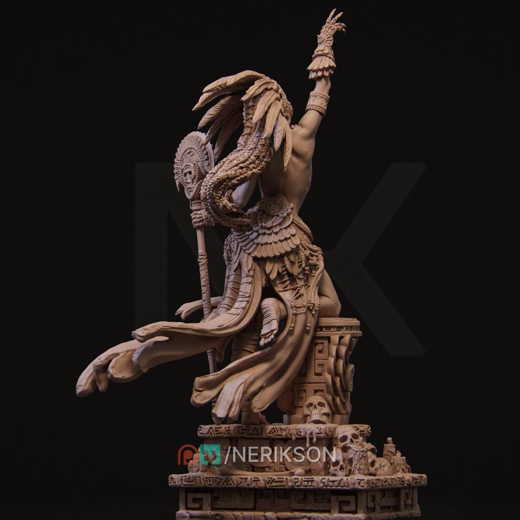 Priestess of Death Miniature, Necalin | Tabletop RPG Miniature | Nerikson | Roleplaying 3D Printed Fantasy Mini - 3DPrintDen