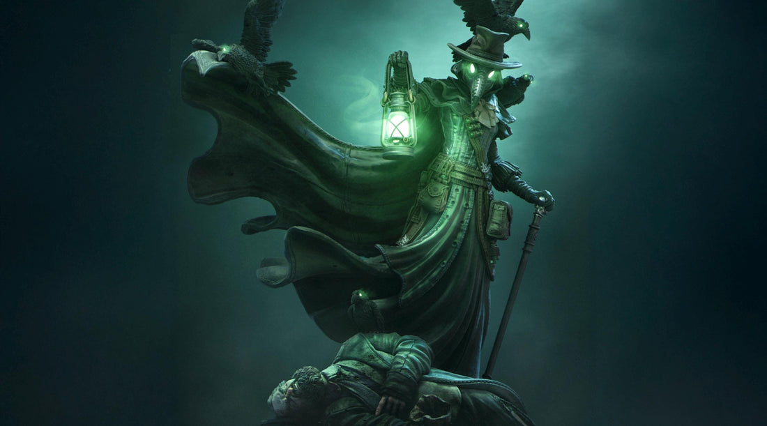 Plague Doctor Miniature | Tabletop RPG Miniature | Nerikson | Roleplaying 3D Printed Fantasy Mini - 3DPrintDen