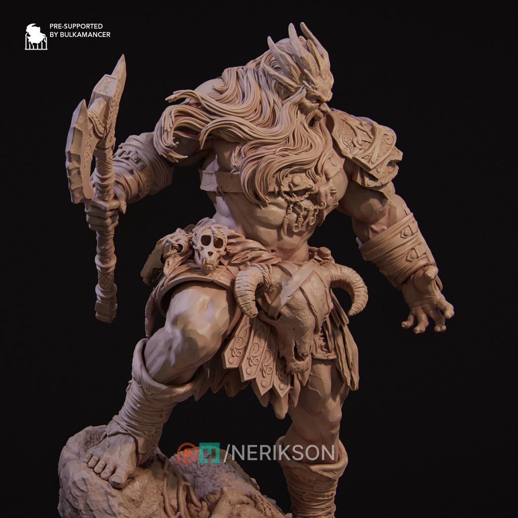 The Stone Giant Miniature | Tabletop RPG Miniature | Nerikson | Roleplaying 3D Printed Fantasy Mini - 3DPrintDen