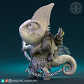 Chameleon Archer Miniature | Tabletop RPG Miniature | Pepunki Creatures | Roleplaying 3D Printed Fantasy Mini - 3DPrintDen