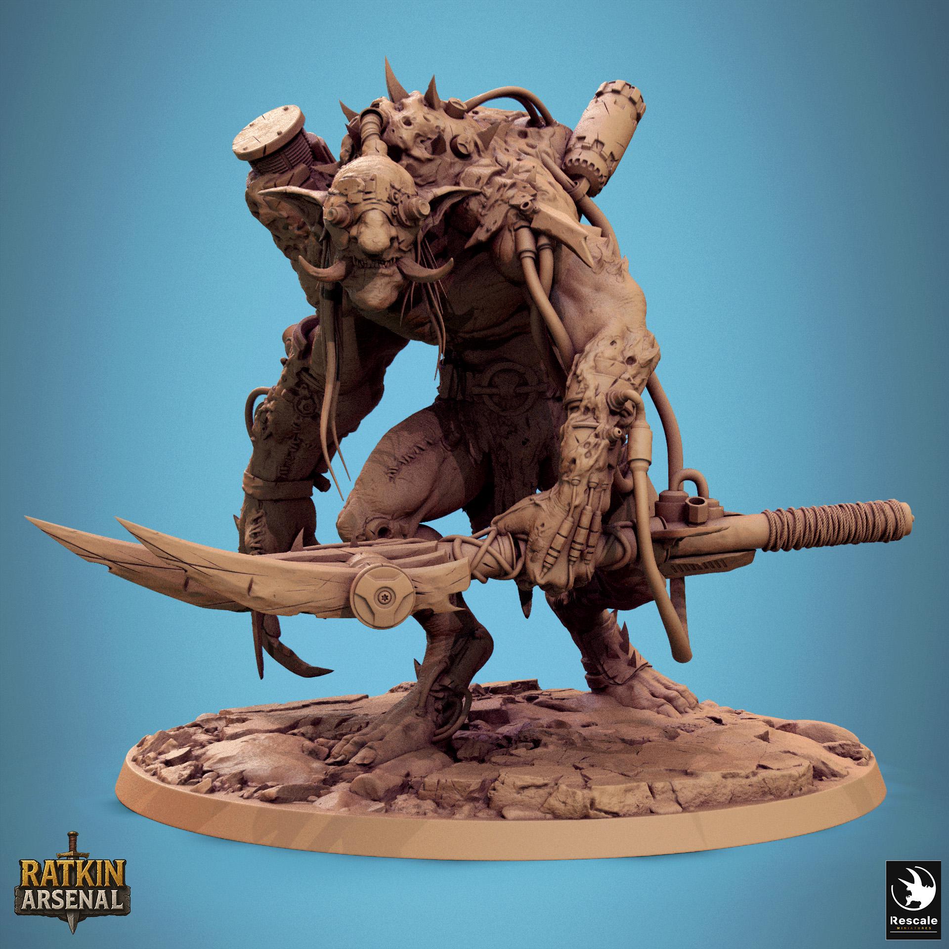 Blight Troll Miniature | Tabletop RPG Miniature | Rescale Miniature | Roleplaying 3D Printed Fantasy Mini - 3DPrintDen