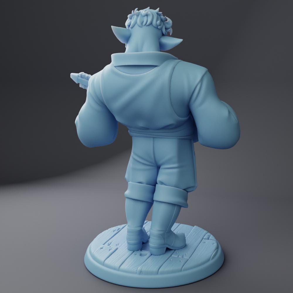 Firbolg Bard Miniature, Durn | Twin Goddess Miniatures | Tabletop RPG Miniature | Roleplaying 3D Printed Fantasy Mini - 3DPrintDen