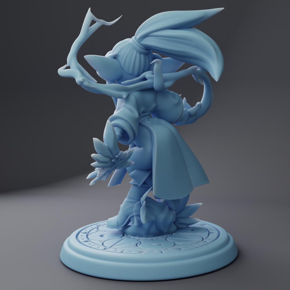 Goblin Sorceress Miniature, Frostflaire | Twin Goddess Miniatures | Tabletop RPG Miniature | Roleplaying 3D Printed Fantasy Mini - 3DPrintDen