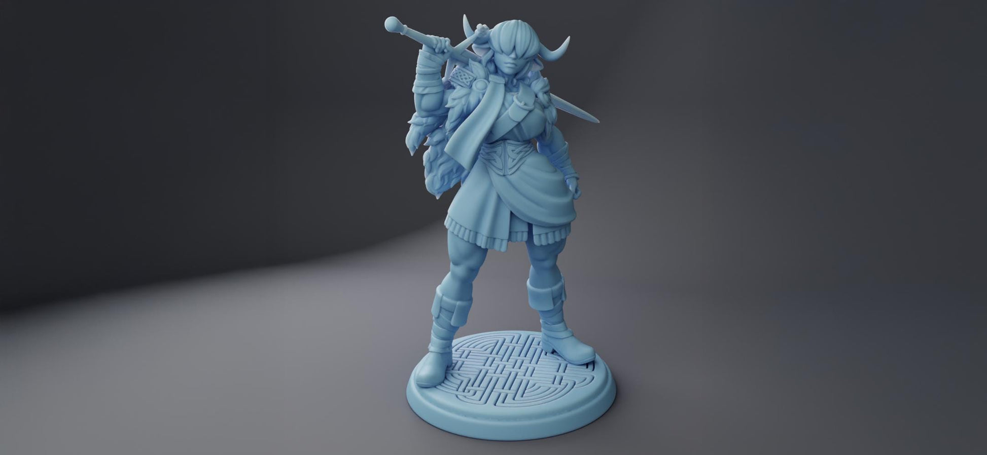 Female Minotaur Miniature, Maisie | Twin Goddess Miniatures | Tabletop RPG Miniature | Roleplaying 3D Printed Fantasy Mini - 3DPrintDen