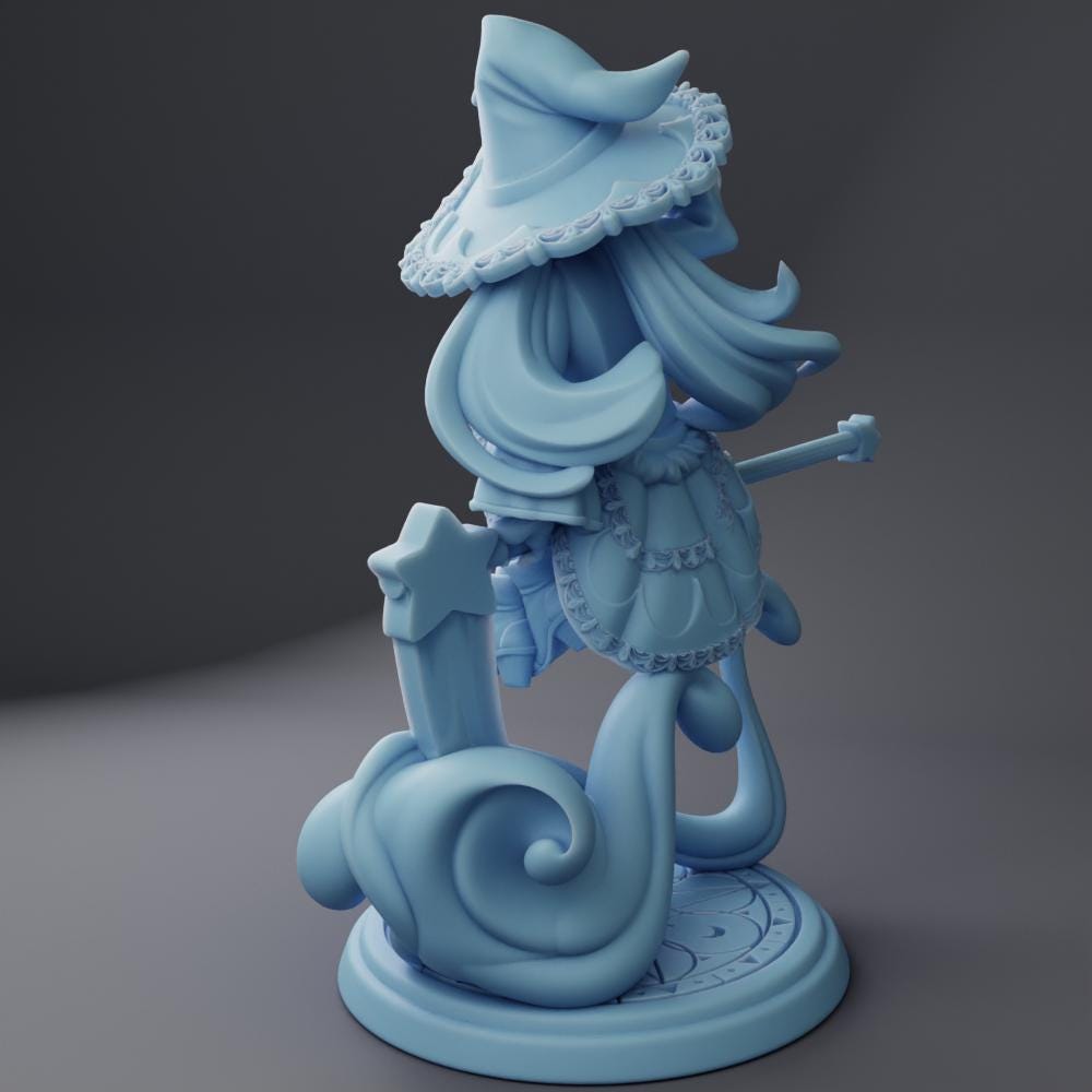 Witch Miniature, Sybil | Twin Goddess Miniatures | Tabletop RPG Miniature | Roleplaying 3D Printed Fantasy Mini - 3DPrintDen
