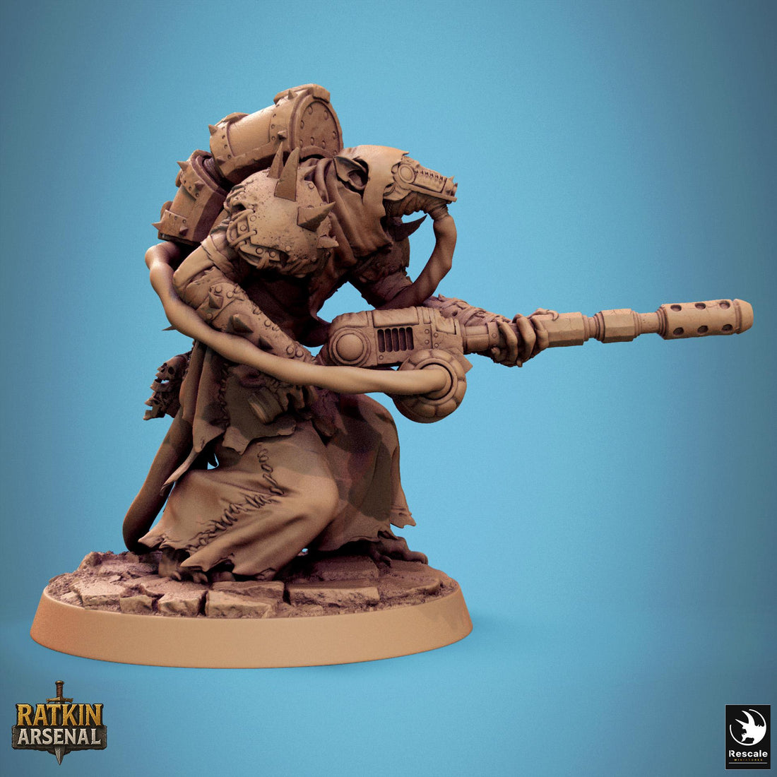Ratfolk Poison Miniature | Tabletop RPG Miniature | Rescale Miniature | Roleplaying 3D Printed Fantasy Mini - 3DPrintDen