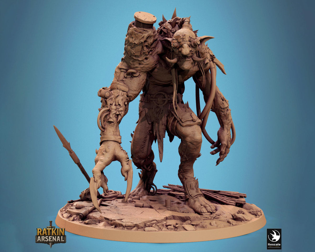 Blight Troll Miniature | Tabletop RPG Miniature | Rescale Miniature | Roleplaying 3D Printed Fantasy Mini - 3DPrintDen