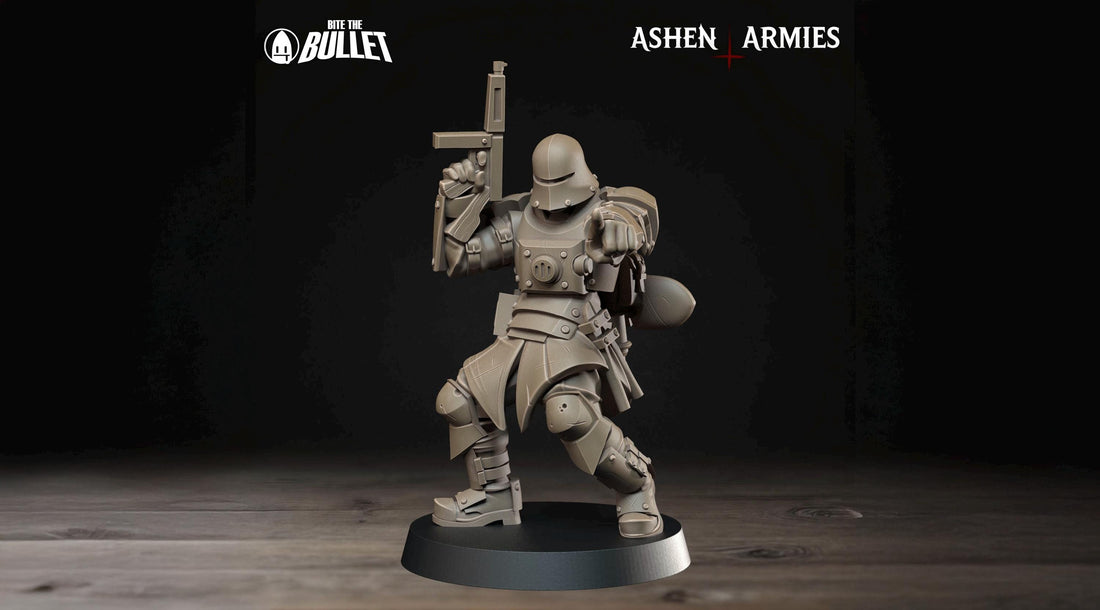 Combat Engineer Miniature | Tabletop RPG Miniature | Bite the Bullet | Roleplaying 3D Printed Fantasy Mini - 3DPrintDen
