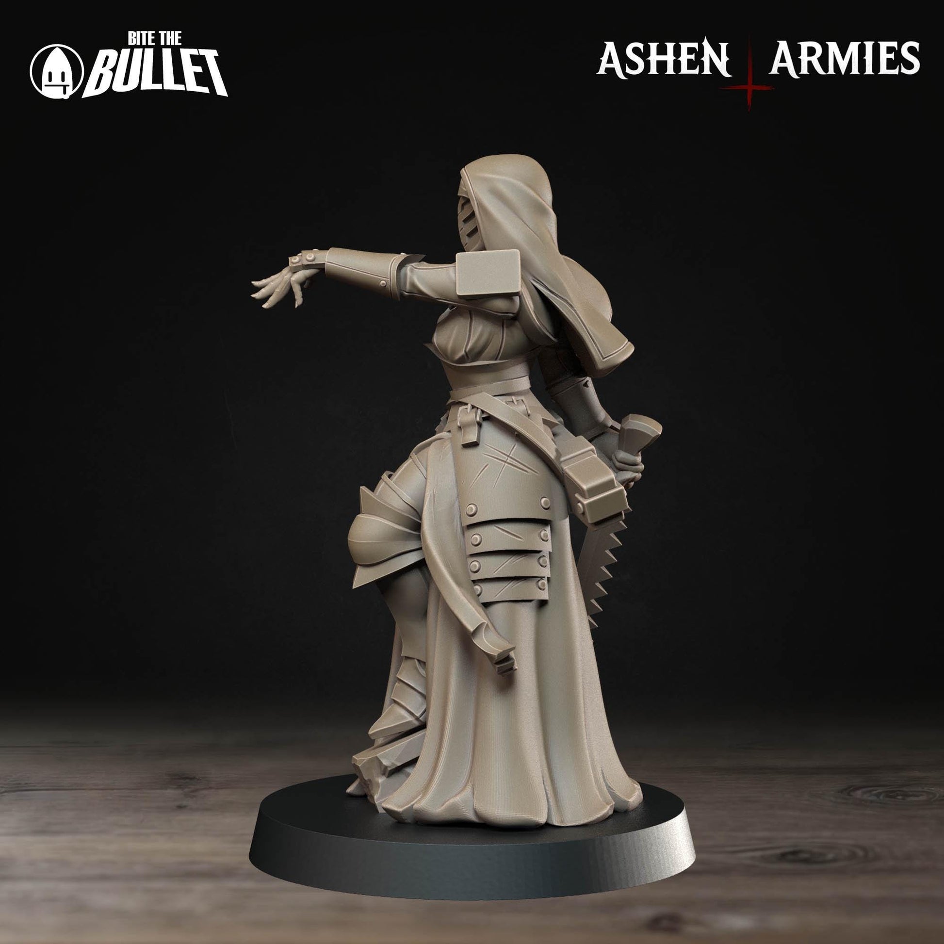 Female Combat Medic Miniature | Tabletop RPG Miniature | Bite the Bullet | Roleplaying 3D Printed Fantasy Mini - 3DPrintDen