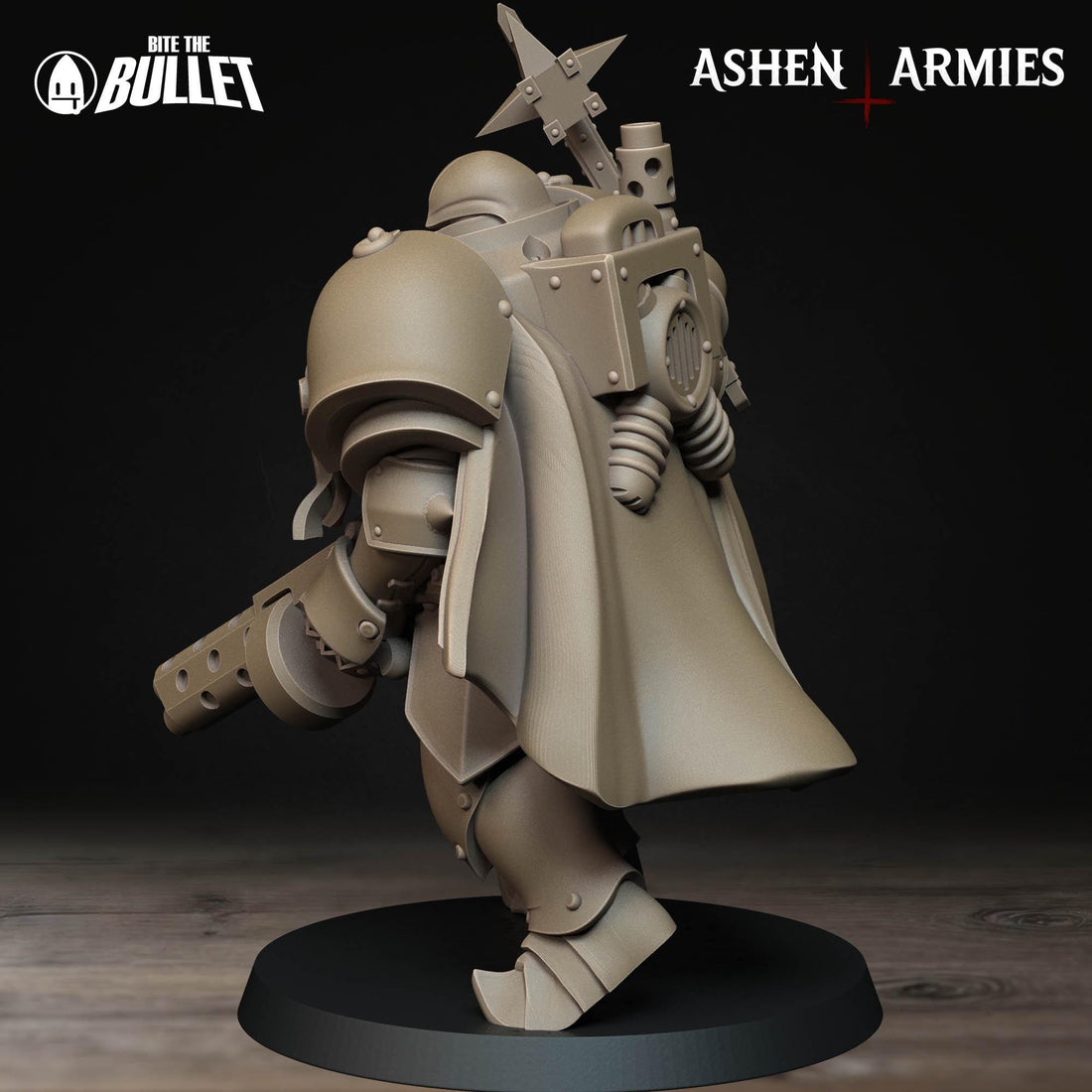 Heavy Infantry Miniature, Shotgun | Tabletop RPG Miniature | Bite the Bullet | Roleplaying 3D Printed Fantasy Mini - 3DPrintDen