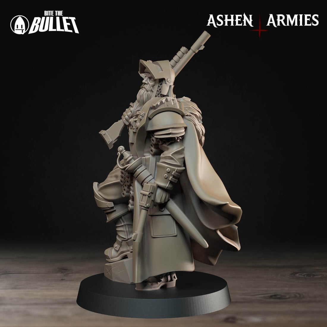 Lieutenant Miniature | Tabletop RPG Miniature | Bite the Bullet | Roleplaying 3D Printed Fantasy Mini - 3DPrintDen