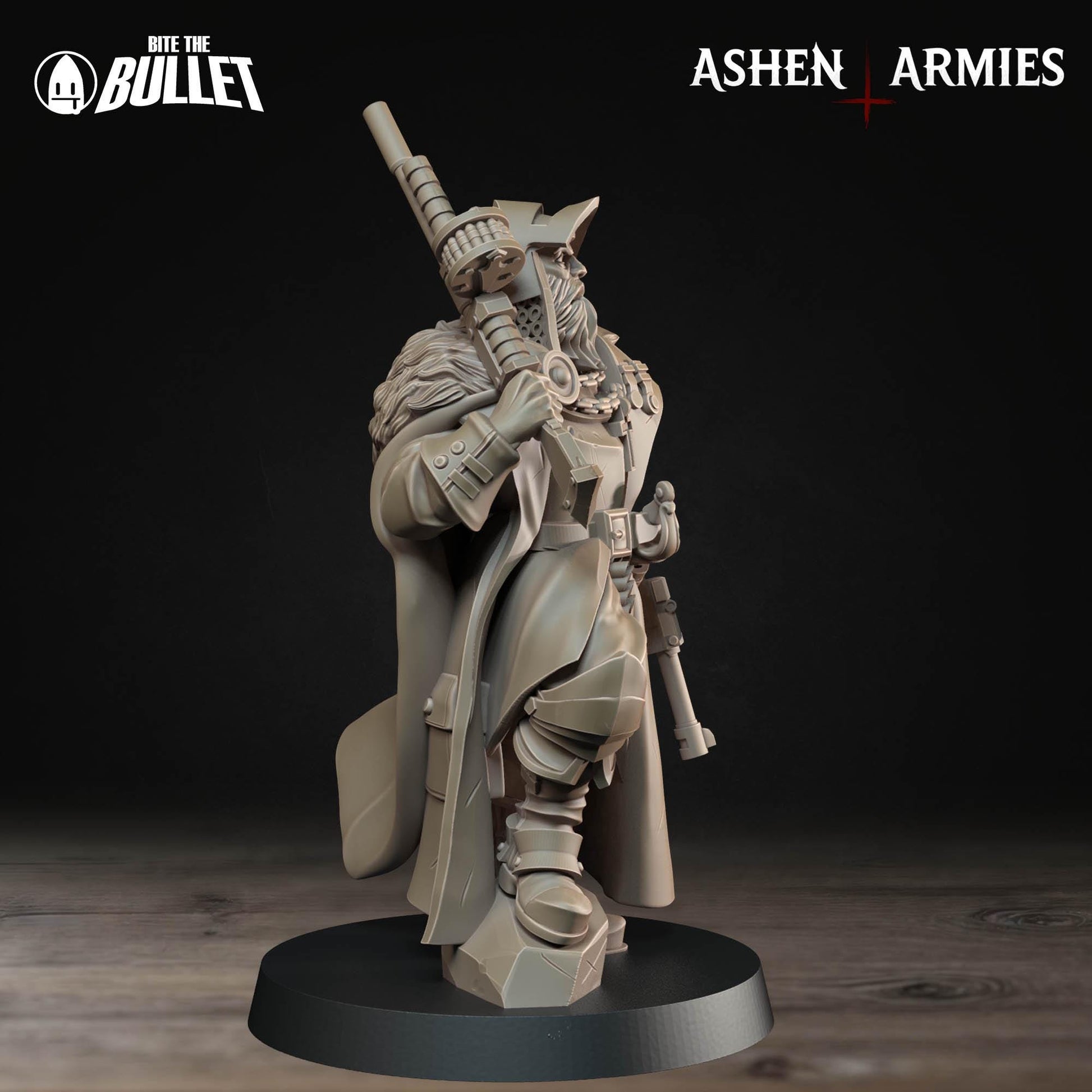 Lieutenant Miniature | Tabletop RPG Miniature | Bite the Bullet | Roleplaying 3D Printed Fantasy Mini - 3DPrintDen