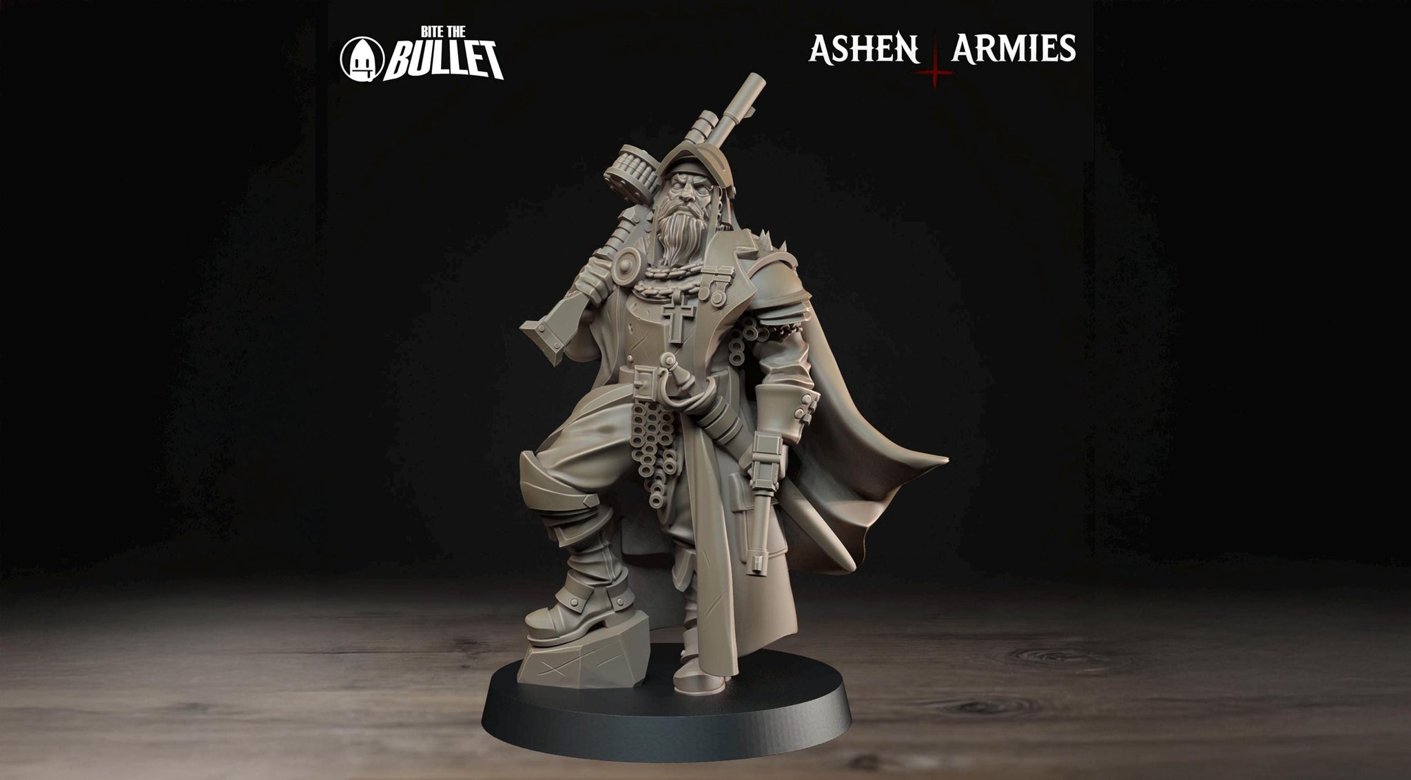 Lieutenant Miniature | Tabletop RPG Miniature | Bite the Bullet | Roleplaying 3D Printed Fantasy Mini - 3DPrintDen