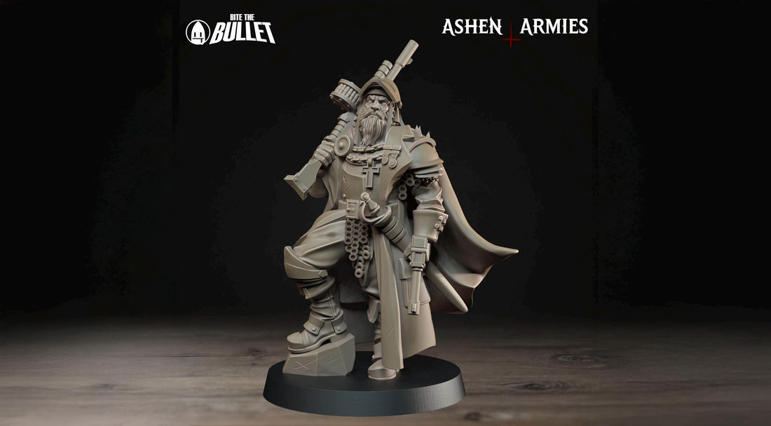Lieutenant Miniature | Tabletop RPG Miniature | Bite the Bullet | Roleplaying 3D Printed Fantasy Mini - 3DPrintDen