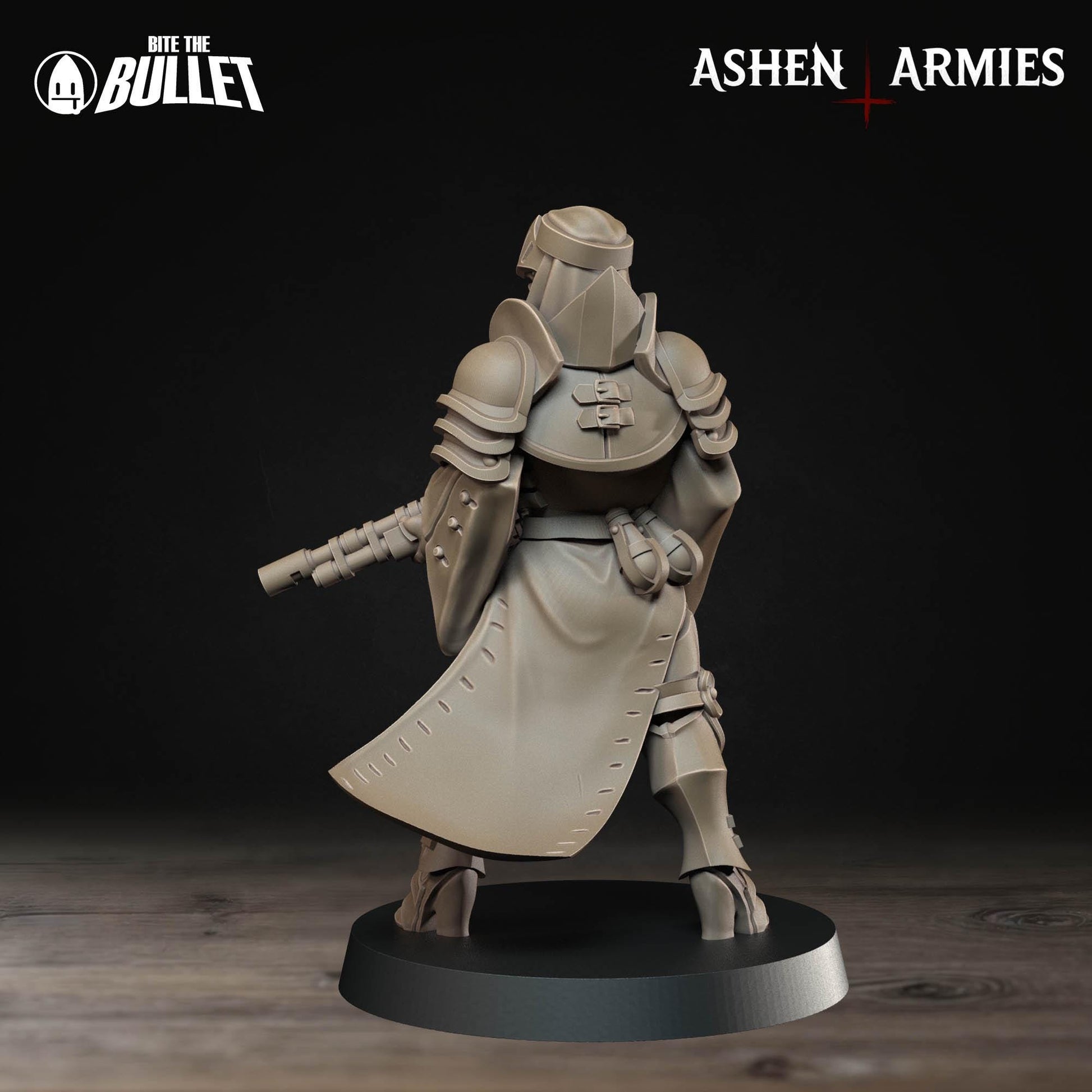 Female Sniper Priest Miniature, Rifle | Tabletop RPG Miniature | Bite the Bullet | Roleplaying 3D Printed Fantasy Mini - 3DPrintDen
