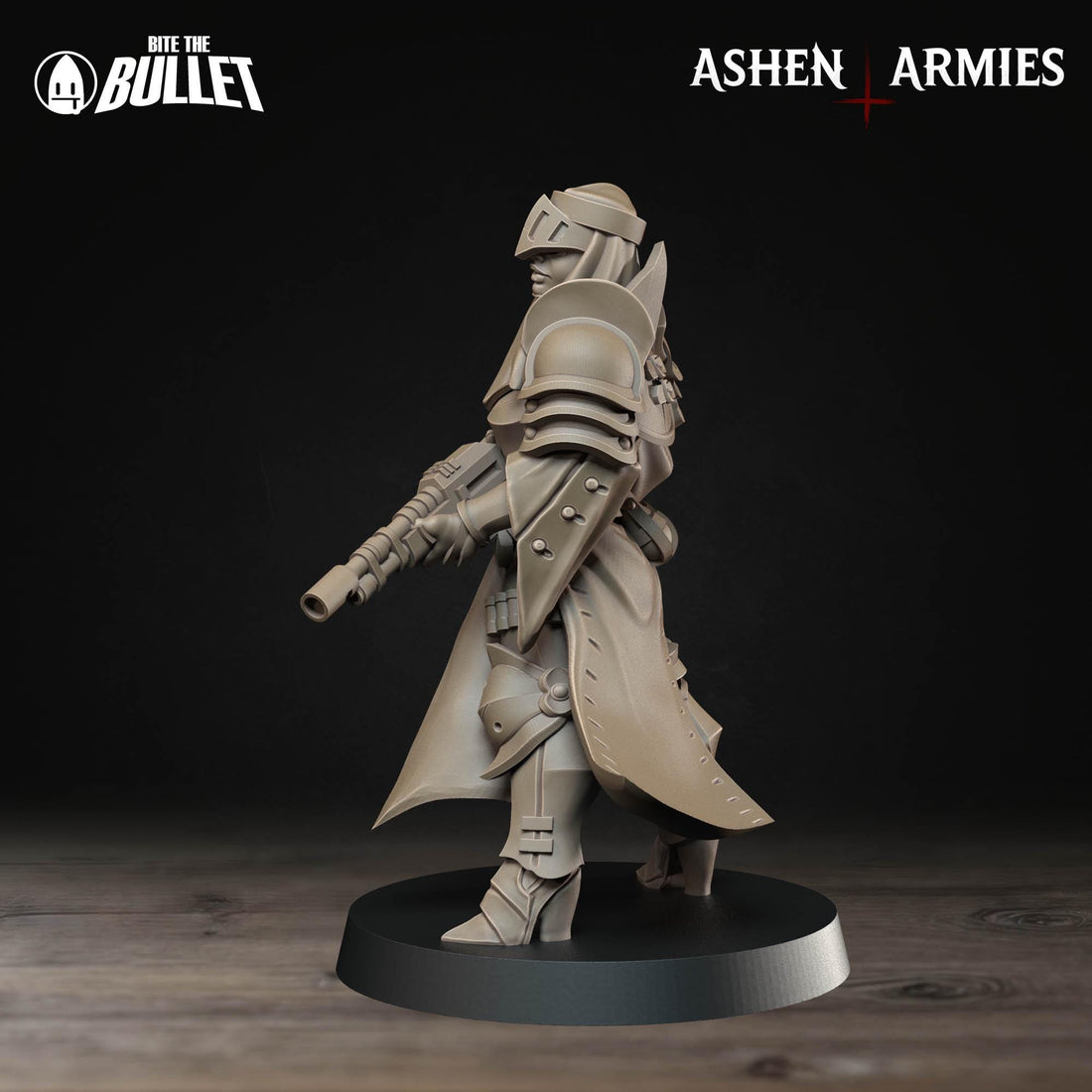 Female Sniper Priest Miniature, Rifle | Tabletop RPG Miniature | Bite the Bullet | Roleplaying 3D Printed Fantasy Mini - 3DPrintDen