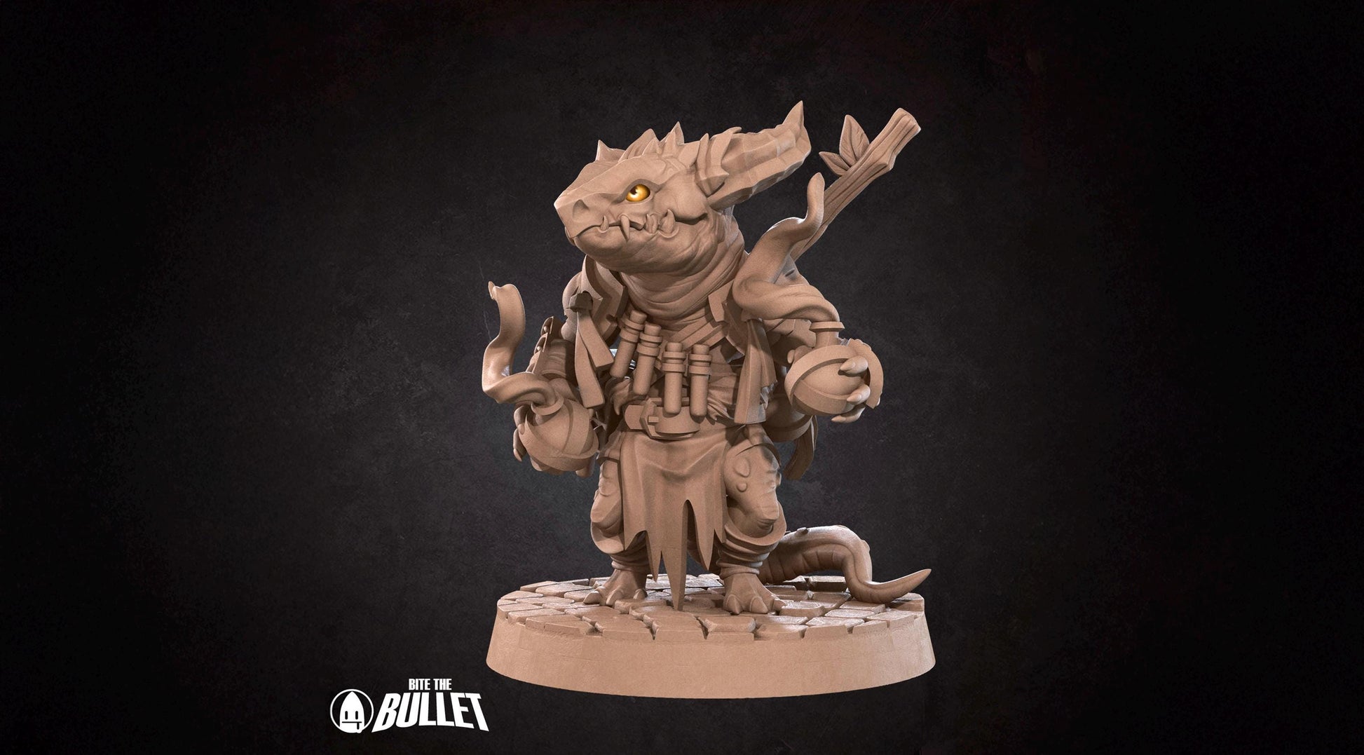 Kobold Alchemist Miniature | Tabletop RPG Miniature | Bite the Bullet | Roleplaying 3D Printed Fantasy Mini - 3DPrintDen