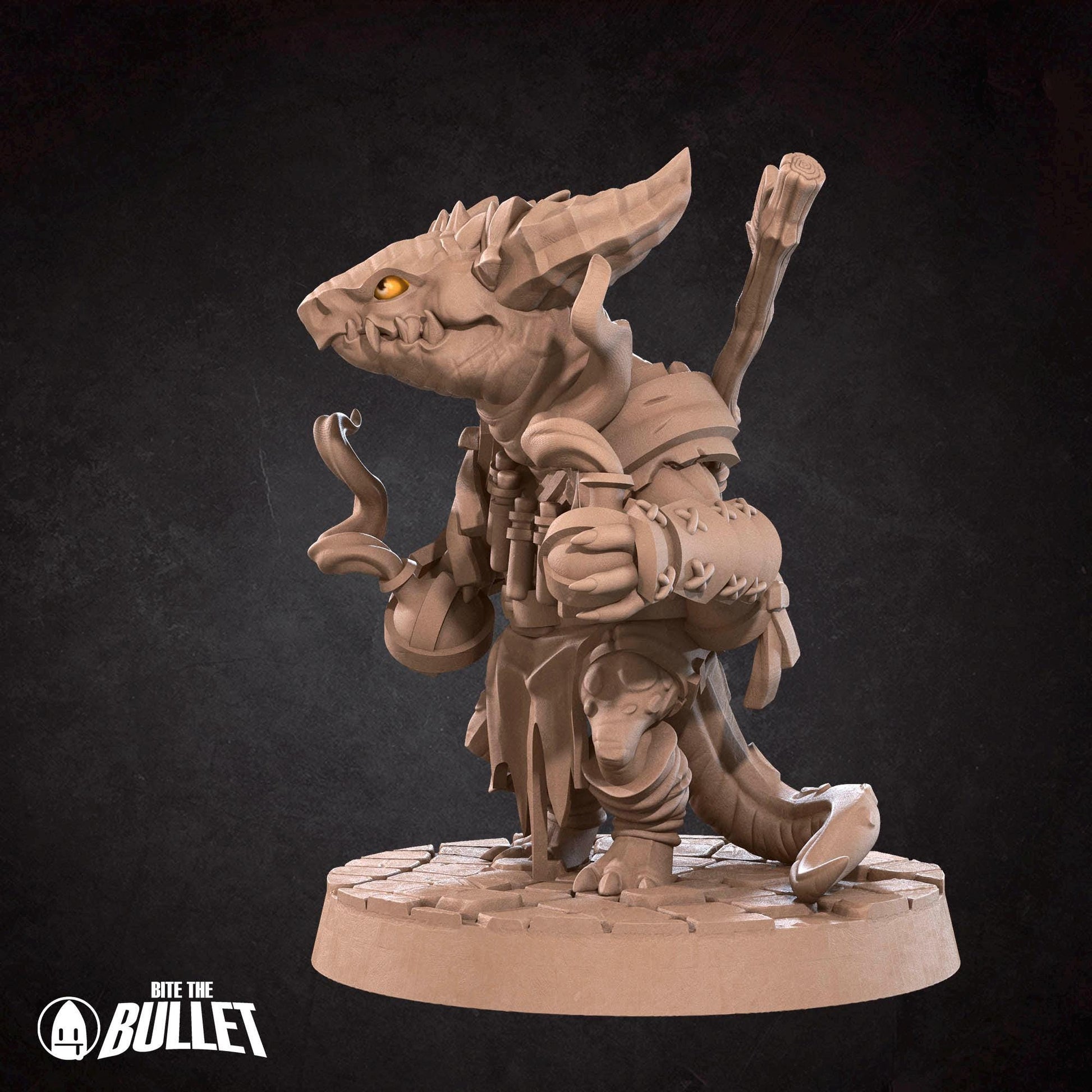 Kobold Alchemist Miniature | Tabletop RPG Miniature | Bite the Bullet | Roleplaying 3D Printed Fantasy Mini - 3DPrintDen