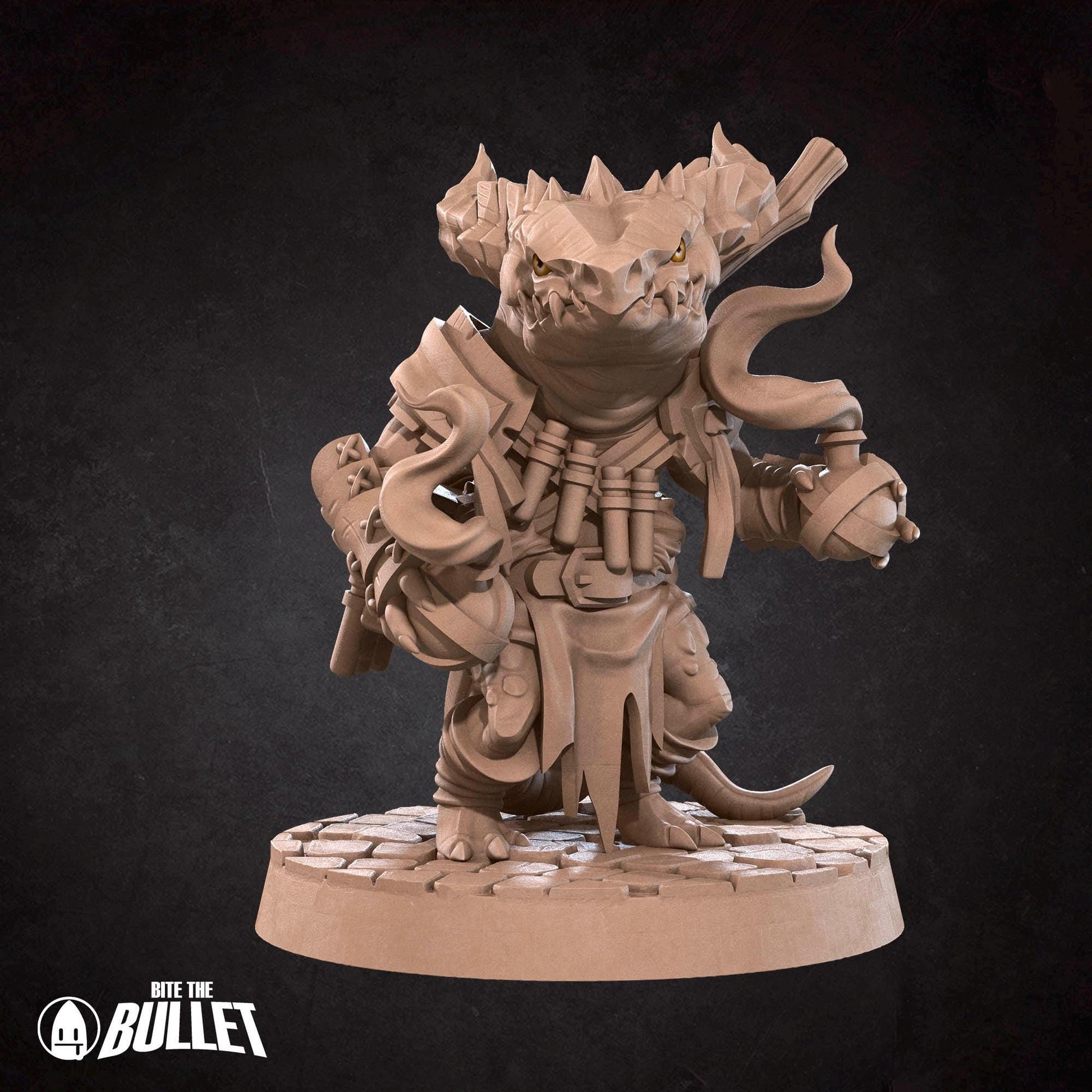 Kobold Alchemist Miniature | Tabletop RPG Miniature | Bite the Bullet | Roleplaying 3D Printed Fantasy Mini - 3DPrintDen