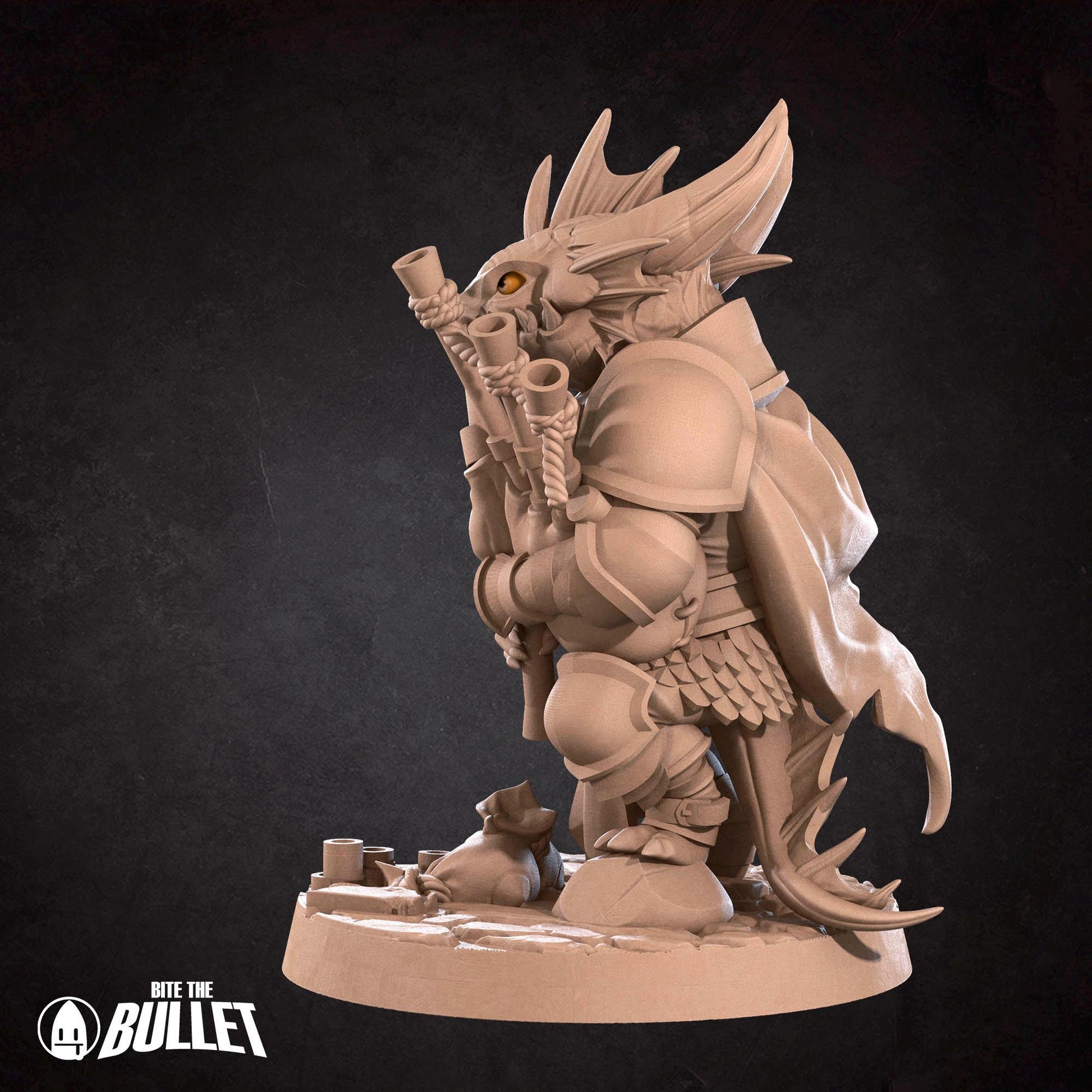 Kobold Bardbarian Miniature | Tabletop RPG Miniature | Bite the Bullet | Roleplaying 3D Printed Fantasy Mini - 3DPrintDen