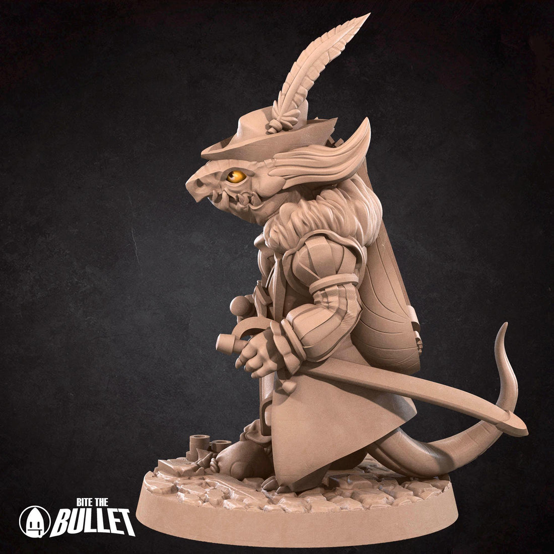 Kobold Minstrel Miniature | Tabletop RPG Miniature | Bite the Bullet | Roleplaying 3D Printed Fantasy Mini - 3DPrintDen