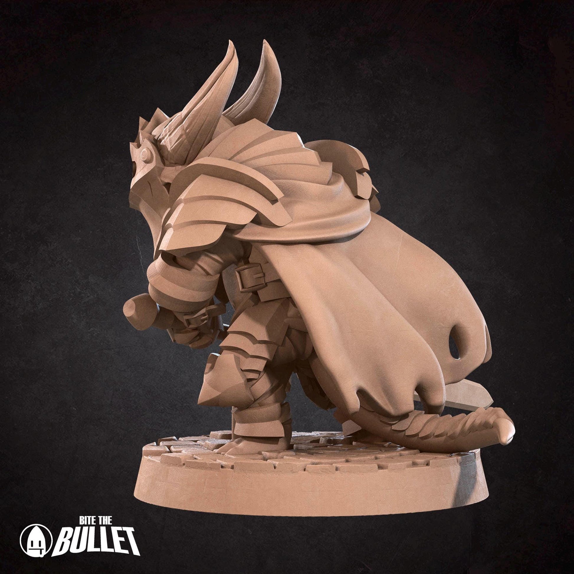 Kobold Paladin Miniature | Tabletop RPG Miniature | Bite the Bullet | Roleplaying 3D Printed Fantasy Mini - 3DPrintDen