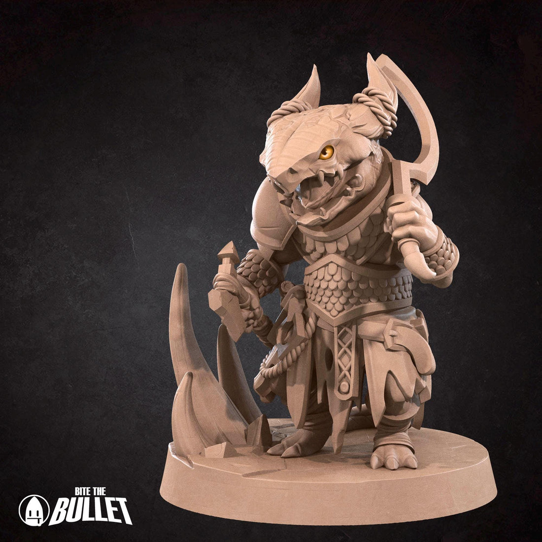 Kobold Raider Miniature | Tabletop RPG Miniature | Bite the Bullet | Roleplaying 3D Printed Fantasy Mini - 3DPrintDen