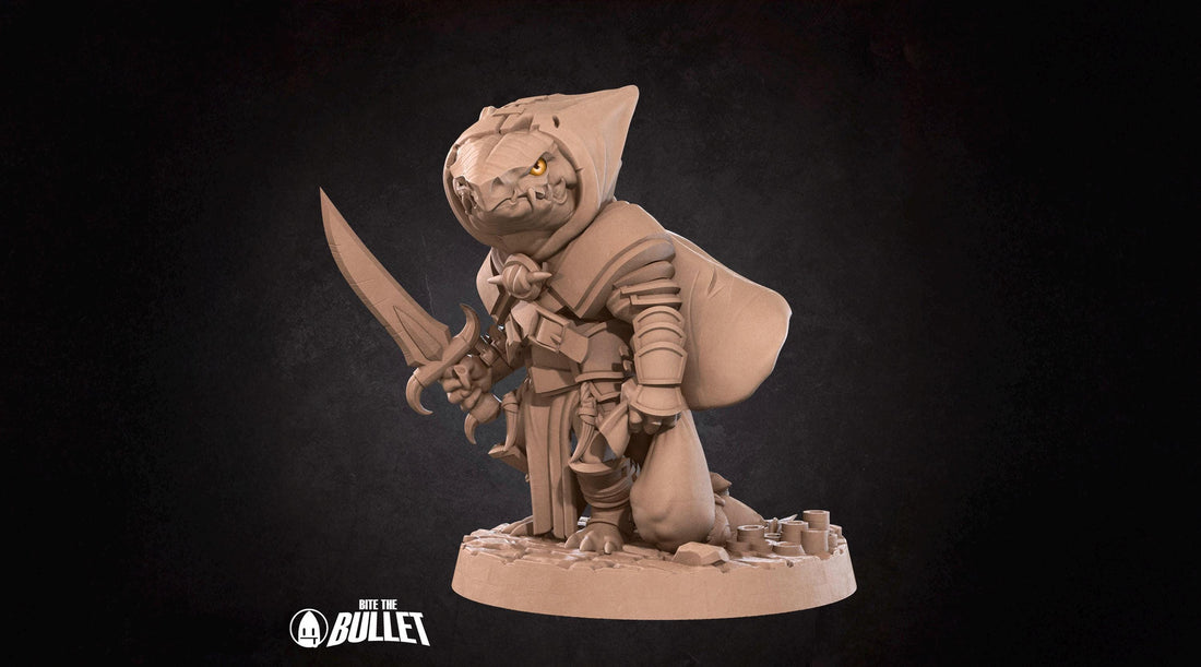 Kobold Rogue Miniature | Tabletop RPG Miniature | Bite the Bullet | Roleplaying 3D Printed Fantasy Mini - 3DPrintDen
