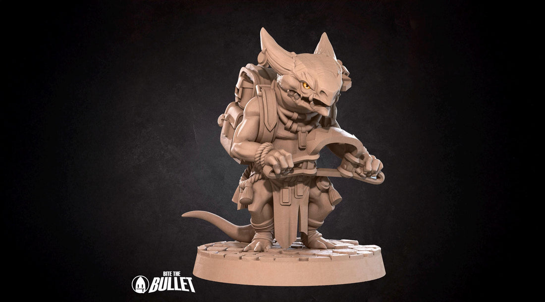 Kobold Trapper Miniature | Tabletop RPG Miniature | Bite the Bullet | Roleplaying 3D Printed Fantasy Mini - 3DPrintDen