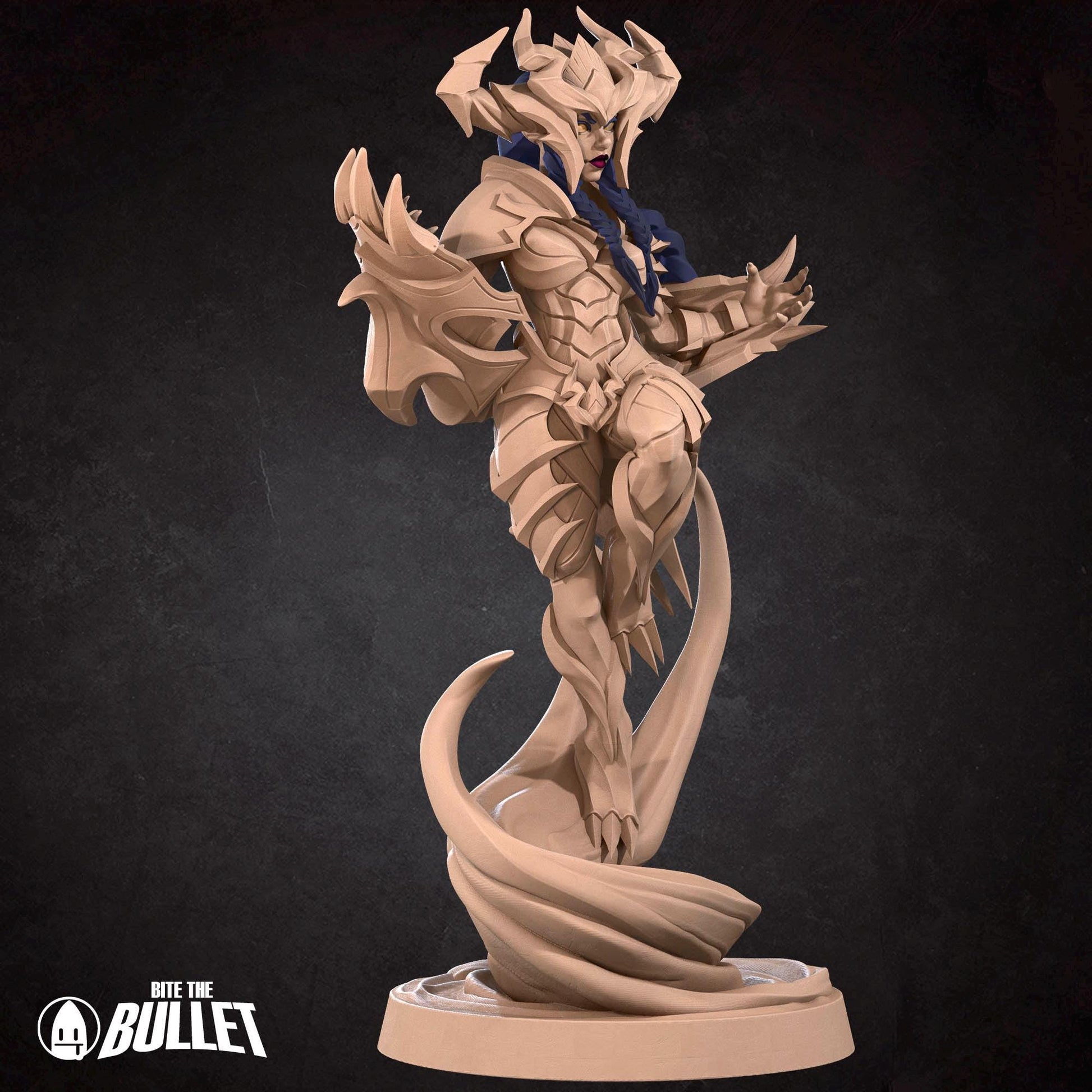 Demon Queen Miniature | Tabletop RPG Miniature | Bite the Bullet | Roleplaying 3D Printed Fantasy Mini - 3DPrintDen