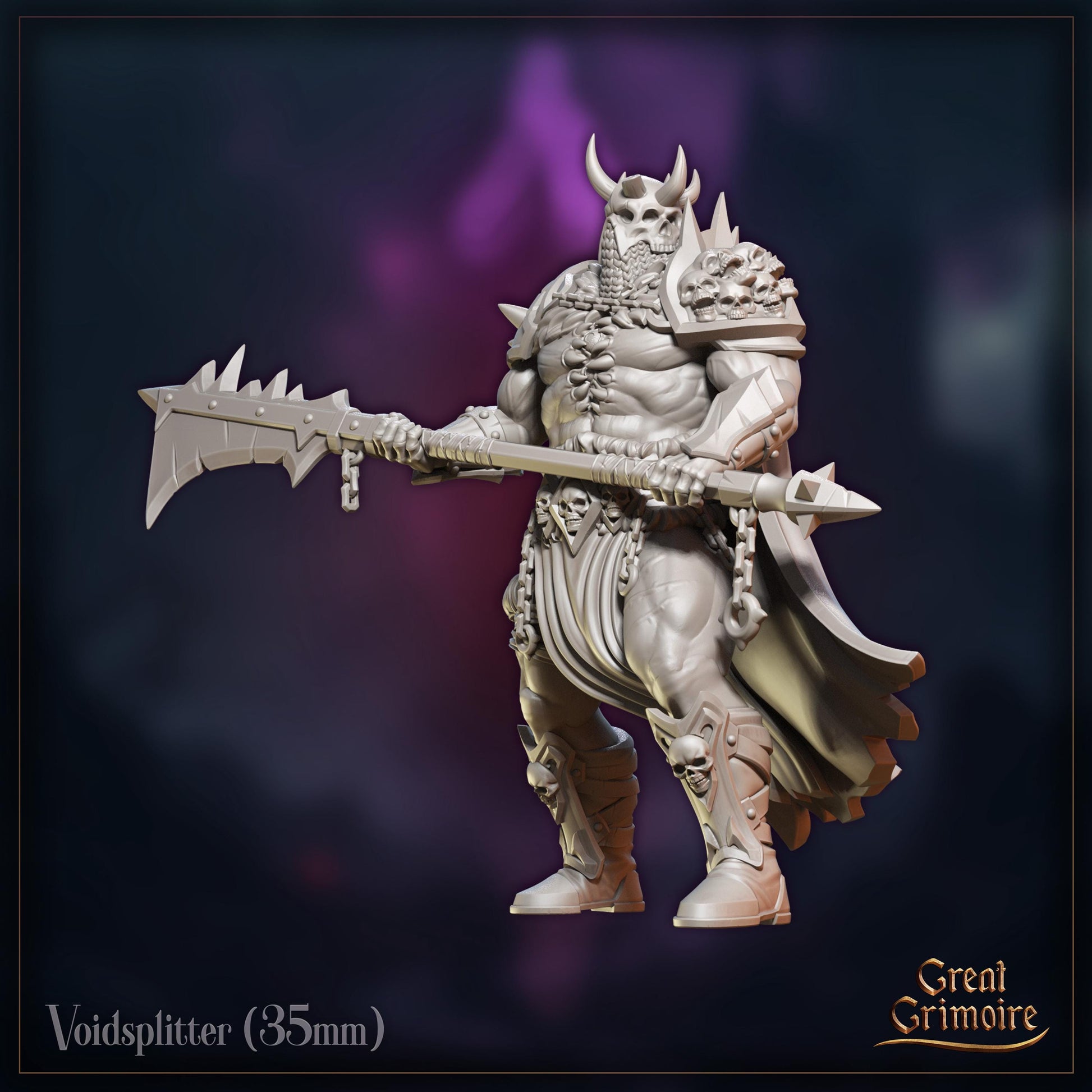 Voidsplitter Miniature | Tabletop RPG Miniature | Great Grimoire | Roleplaying 3D Printed Fantasy Mini - 3DPrintDen