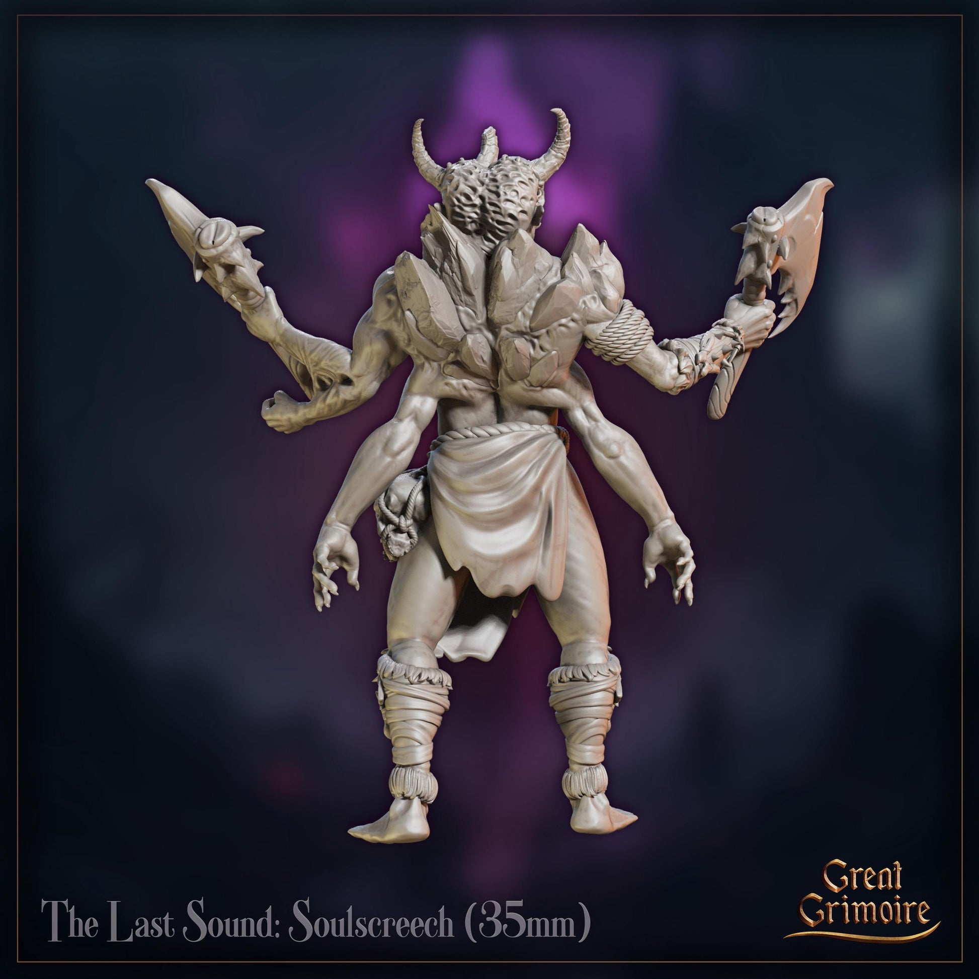The Last Sound Miniature | Tabletop RPG Miniature | Great Grimoire | Roleplaying 3D Printed Fantasy Mini - 3DPrintDen