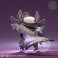 Steampunk Axolotl Miniature | Tabletop RPG Miniature | Pepunki Creatures | Roleplaying 3D Printed Fantasy Mini - 3DPrintDen