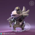 Steampunk Axolotl Miniature | Tabletop RPG Miniature | Pepunki Creatures | Roleplaying 3D Printed Fantasy Mini - 3DPrintDen
