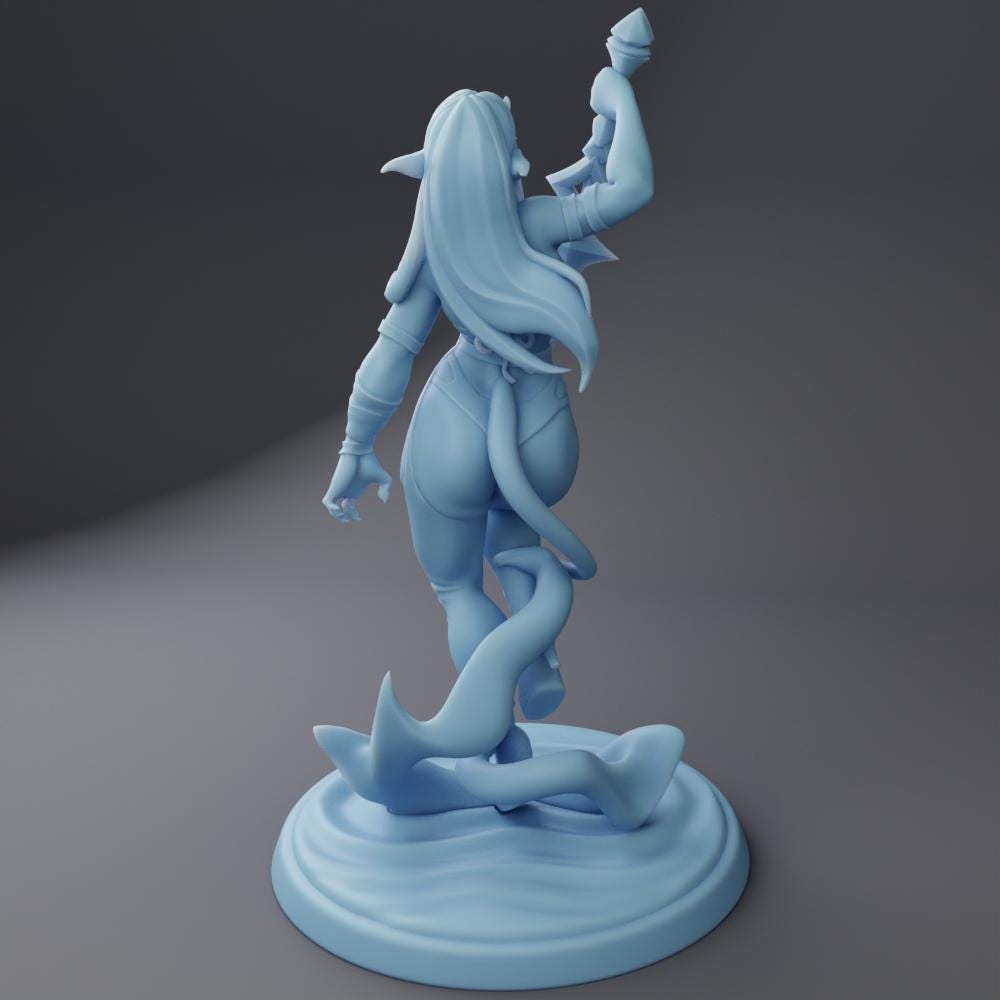 Female Drow Succubus Miniature, Nadya | Twin Goddess Miniatures | Tabletop RPG Miniature | Roleplaying 3D Printed Fantasy Mini - 3DPrintDen