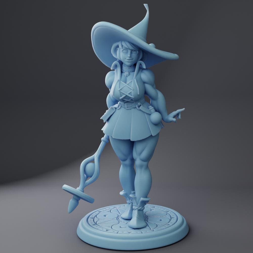Witch Miniature, Schmegegge | Twin Goddess Miniatures | Tabletop RPG Miniature | Roleplaying 3D Printed Fantasy Mini - 3DPrintDen