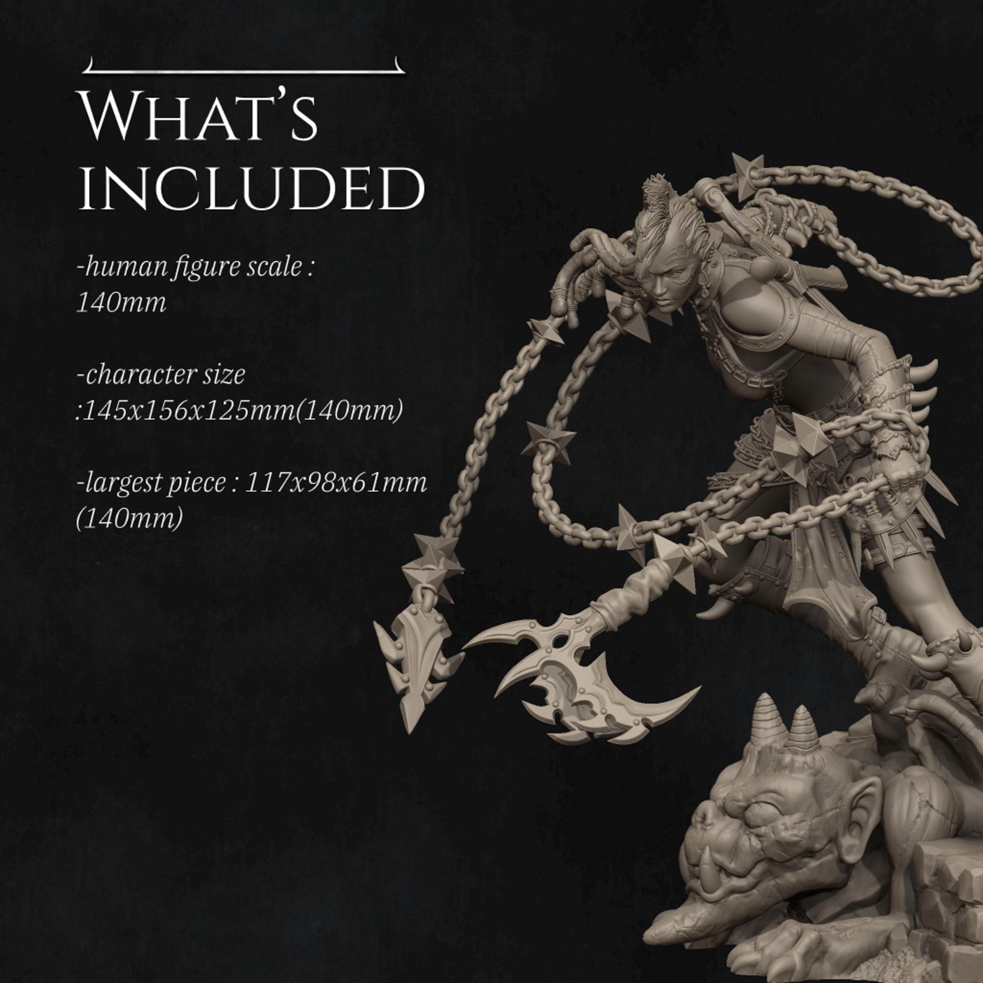 Female Shadow Elf Warrior Miniature, Zestari | Tabletop RPG Miniature | Nerikson | Roleplaying 3D Printed Fantasy Mini - 3DPrintDen