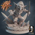 Goblin Warrior Miniature | Tabletop RPG Miniature | Javier Txiki Tejedor | Roleplaying 3D Printed Fantasy Mini - 3DPrintDen