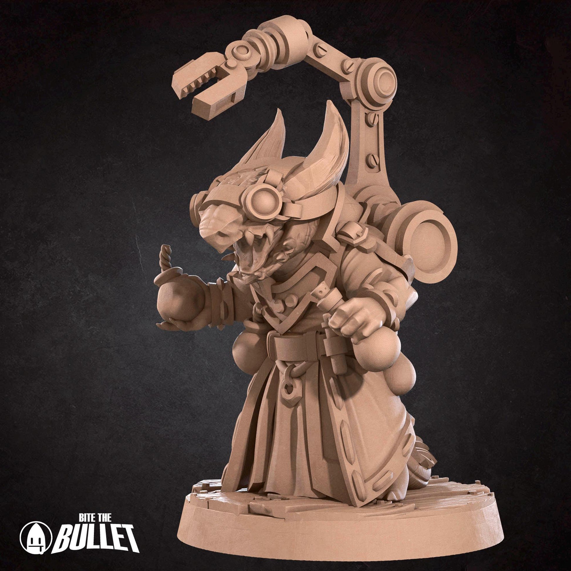 Kobold Inventor Miniature | Tabletop RPG Miniature | Bite the Bullet | Roleplaying 3D Printed Fantasy Mini - 3DPrintDen