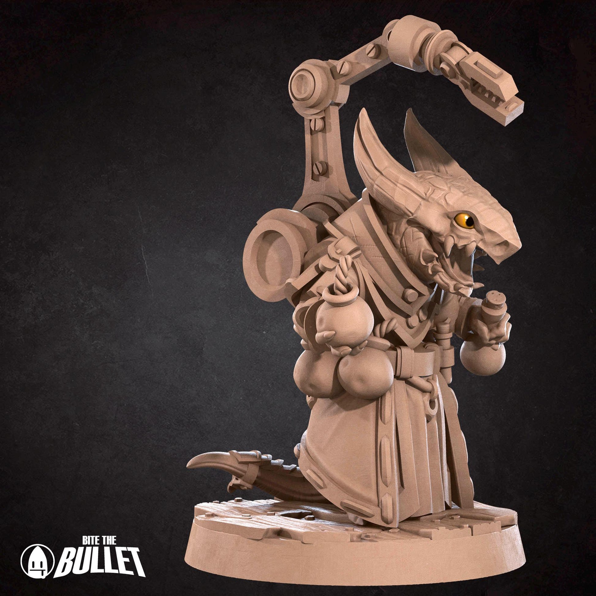 Kobold Inventor Miniature | Tabletop RPG Miniature | Bite the Bullet | Roleplaying 3D Printed Fantasy Mini - 3DPrintDen