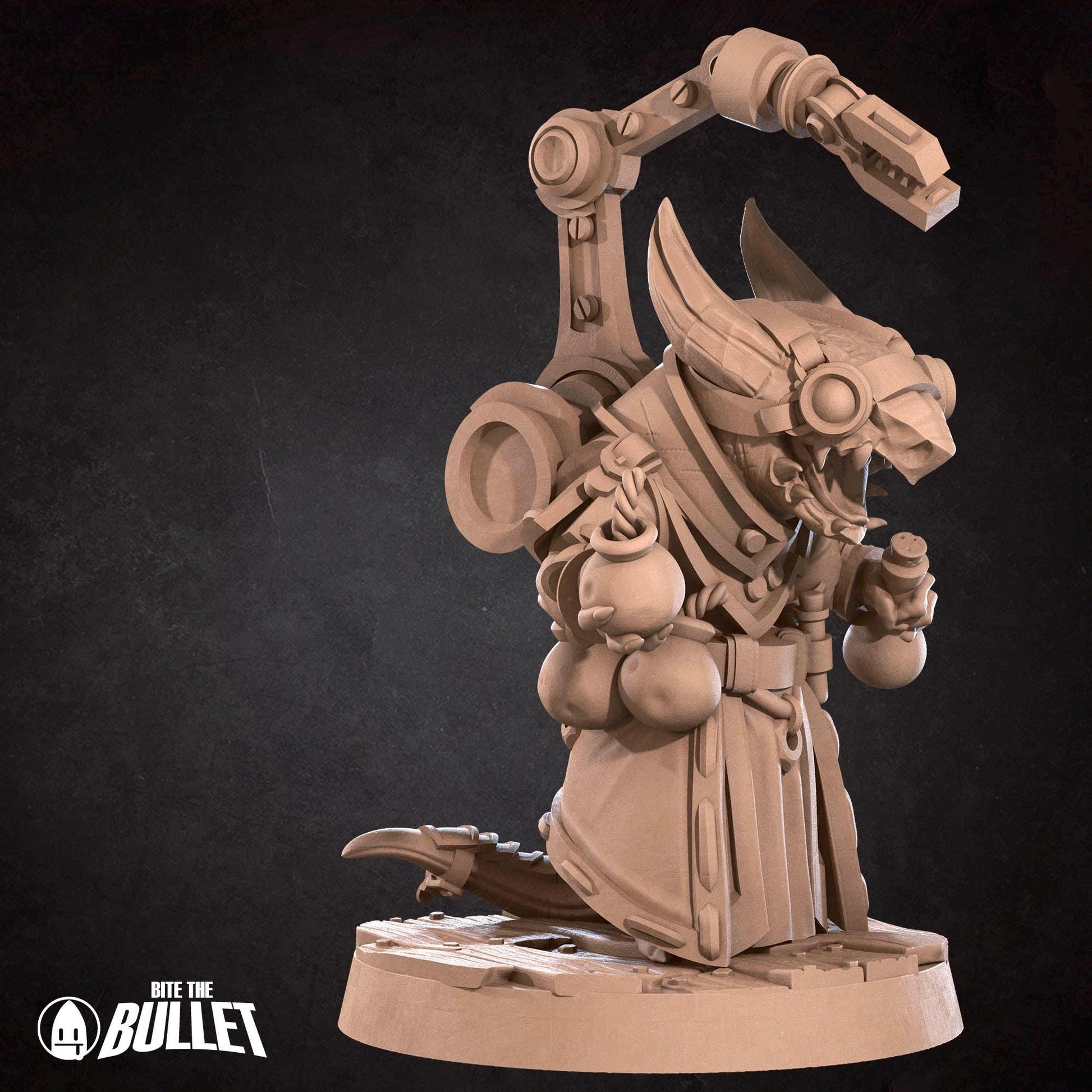 Kobold Inventor Miniature | Tabletop RPG Miniature | Bite the Bullet | Roleplaying 3D Printed Fantasy Mini - 3DPrintDen